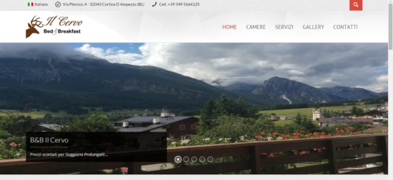 Sito web Bed & Breakfast il Cervo Cortina