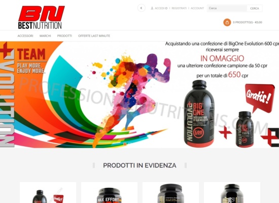 Nuovo E-Commerce Best Nutrition