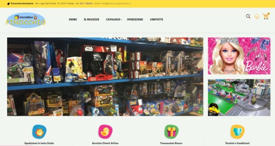 Nuovo E-Commerce Pinocchio Giocattoli