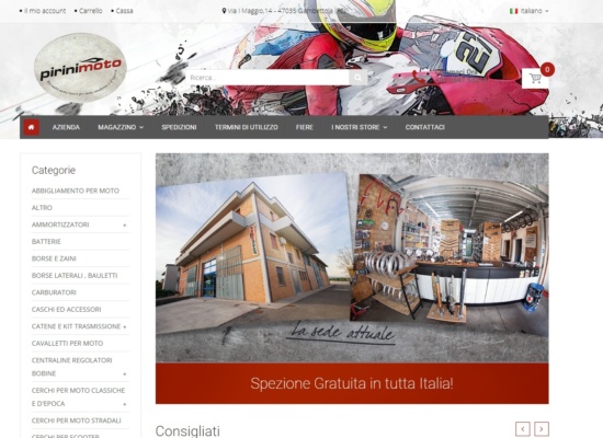 Nuovo E-Commerce Pirini Moto